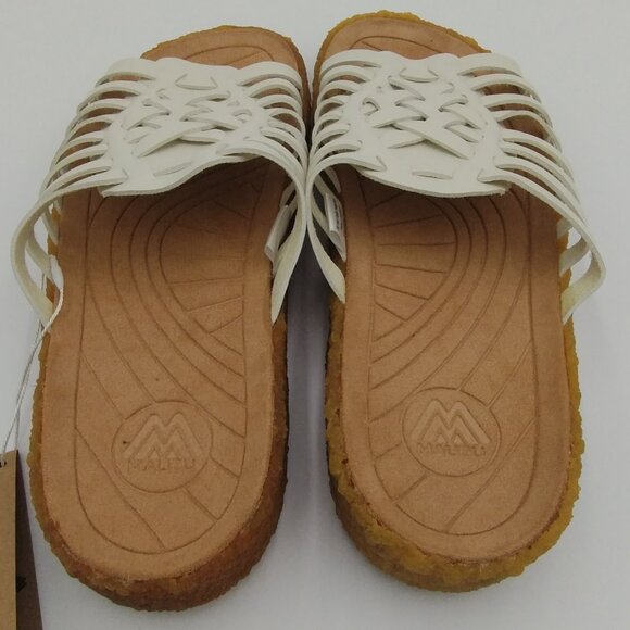 Malibu White Sandals Womens 10/Mens 8 NWT - Picture 5 of 14